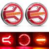 Round LED Trailer Tail Lights Turn Signal Stop Brake Tail Light for Truck Trailer RV Pickup Caravan 12V 24V Waterproof
