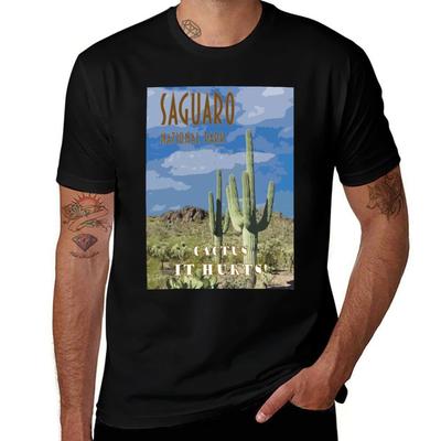 Saguaro National Park Funny Travel Poster TShirt Plus Size Outdoor Casual Top TShirt