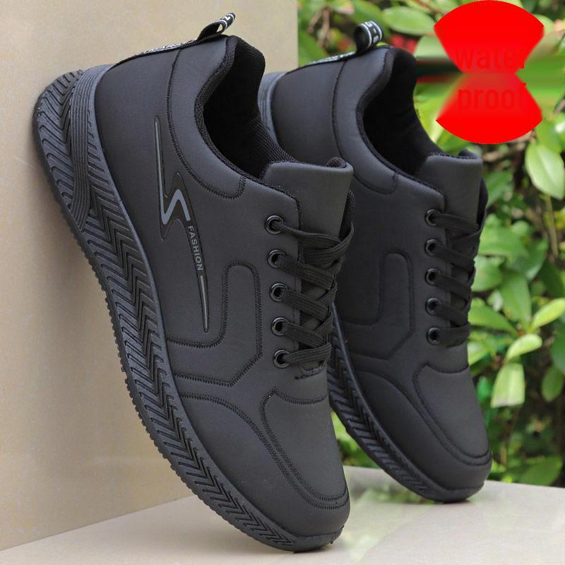 Men's Waterproof Leather Winter Running Shoes with Extra Warmth