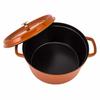 Staub Pico Cocotte Round 28cm Cinnamon (11028806) - Enameled Pot with Handles, Rund Brater Cinnamon. Stylish pot, cookware, and kitchenware.