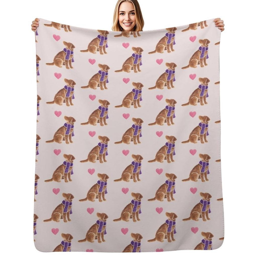 Watercolour Chessie Throw Blanket Lightweight Warm Blanket for Travel Camping