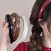Винтажная кожаная губка сплошная повязка на голову для женщин простая внешняя фиксация волос ободок для волос обруч для волос модные аксессуары для волос