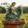 Balcony Plant Decor Fairy Dragon Garden Stake, Fantasy Yard Art Outdoor Decoration On for Planter Flower Bed Lawn UV Printed