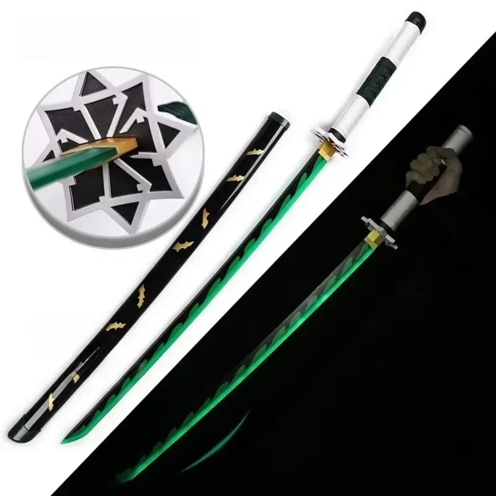 40in Glow Katana Led Light Wood Mitsuri Sword Anime Cosplay Knife Real Size Japanese Katana Samurai Lightsabre Toy