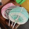 Bamboo Rattan Fan Natural Hand Fan Art Craft Straw Woven Fans  Bedroom