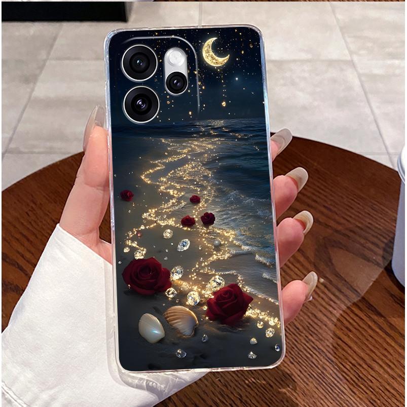 Чехол для телефона OPPO Reno 15 Pro 5G Прозрачный Роскошный Милый Заяц с Сердечком Смешной Мягкий Силиконовый Задний Чехол для OPPO Reno15 15Pro 5G