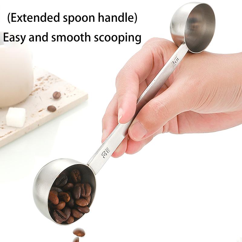 304 нержавеющая сталь мерные ложки с двойной головкой кофейный черпак 15 мл 30 мл для бариста кофейные зерна кухонные измерения