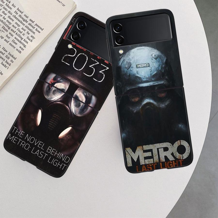 Чехол для телефона Metro 2033 для Samsung Z Flip 7 6 5G Galaxy Z Flip 5 4 3 Черный Жесткий Чехол-Крышка Роскошный ПК Корпус Coque