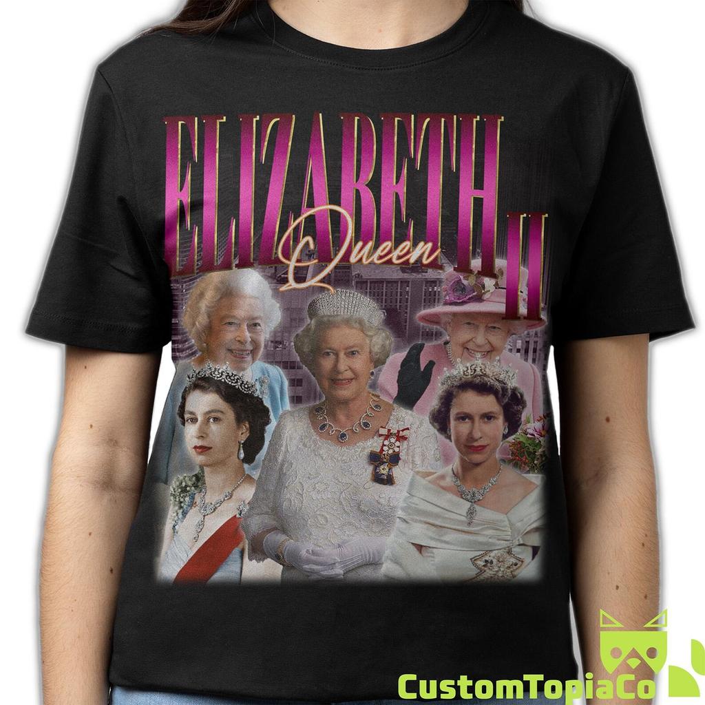 QUEEN ELIZABETH SHIRT, Queen Elizabeth Vintage T-Shirt, Queen Elizabeth Retro 90s Bootleg Homage Merch, Rip Queen Elizabeth Tribute Fan Gift
