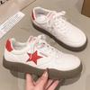 Модные Уродливые Милые Белые Кроссовки с Большим Пальцем Женские Массивная Платформа Звездный Аксессуар Повседневный Шик Трендовые На Каждый День Слипоны 2025 Весна Лето
