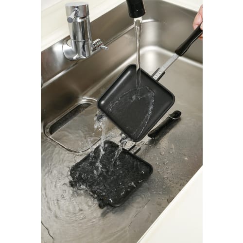 Taniguchi Metal Non-Stick, Easy-to-Clean Hot Sandwich Maker, 15.2 X 35.5 X 3.6 Cm, Induction and Gas Compatible, Removable, PFOS and PFOA Free, Perfec