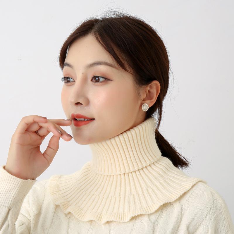 1 шт., осенне-зимние женские вязаные накладные чехлы на шею, съемный воротник, аксессуары