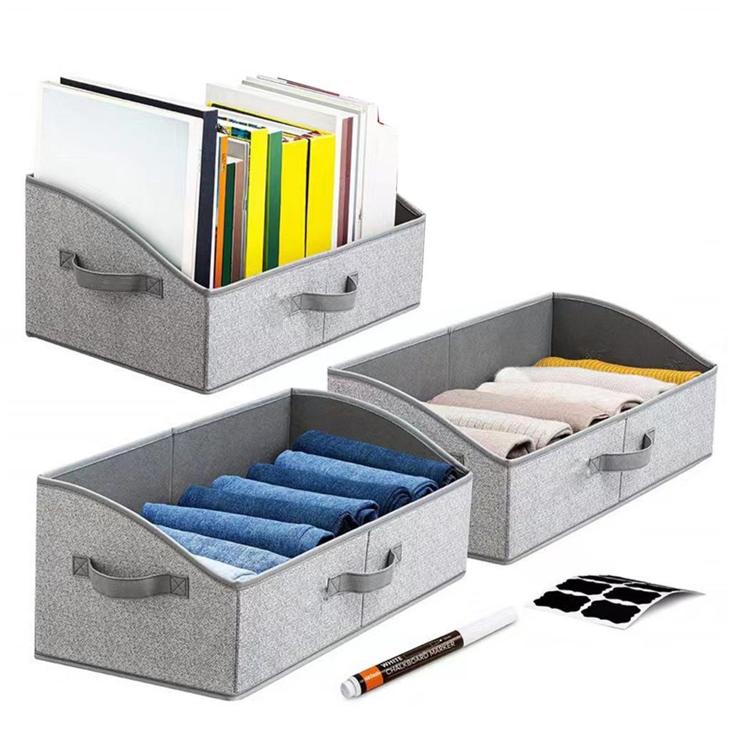 Контейнеры для хранения в шкафу для полок Трапециевидный контейнер для хранения Органайзер для полок шкафа для одежды, игрушек, полотенец, книг, детской одежды