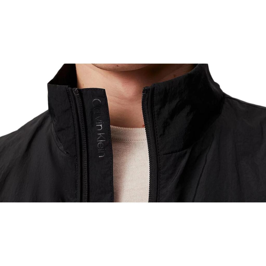 Calvin Klein Повседневная мужская куртка с длинным рукавом и воротником-стойкой с логотипом и буквами черного цвета K10K111441-BEH