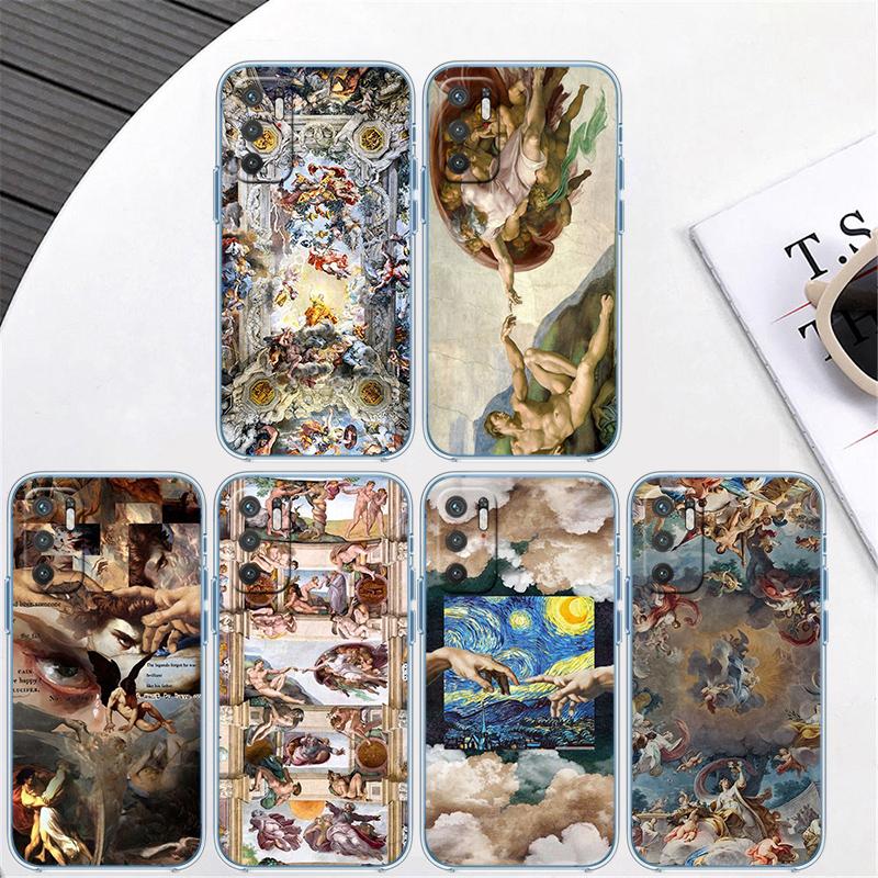 Fresco Adam Sculpture Phone Case for LG K22 K30 K40 K40S K41 K42 K50 K50S K51 K51S K52 K61 K62 K71 K92 Q60 Q61 V40 V50 V60