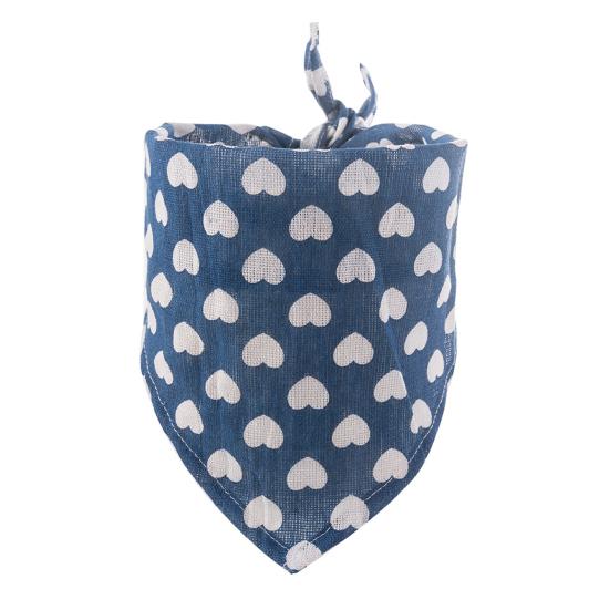 Банданы для собак, моющийся дышащий шейный платок с рисунком сердца, нагрудник для домашних животных, треугольный шарф
