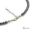Beauteller Terahertz Stone Bead Necklace 6 Mm 50 Cm Adjustable Extender Unisex Jewelry