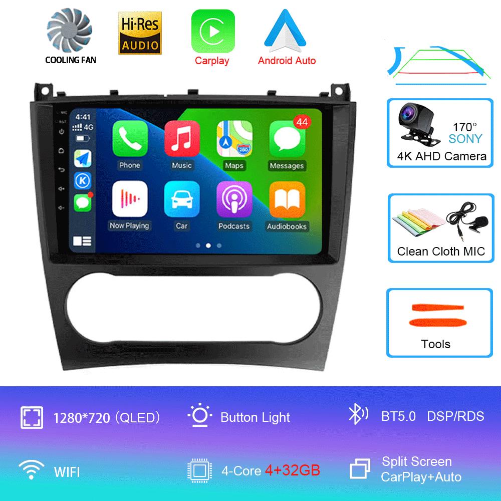 Android 14 для Mercedes Benz W203 W209 C180 C200 C220 C230 2005 - 2009 видеоплеер автомобильный радиоприемник стерео навигация GPS Carplay AUTO