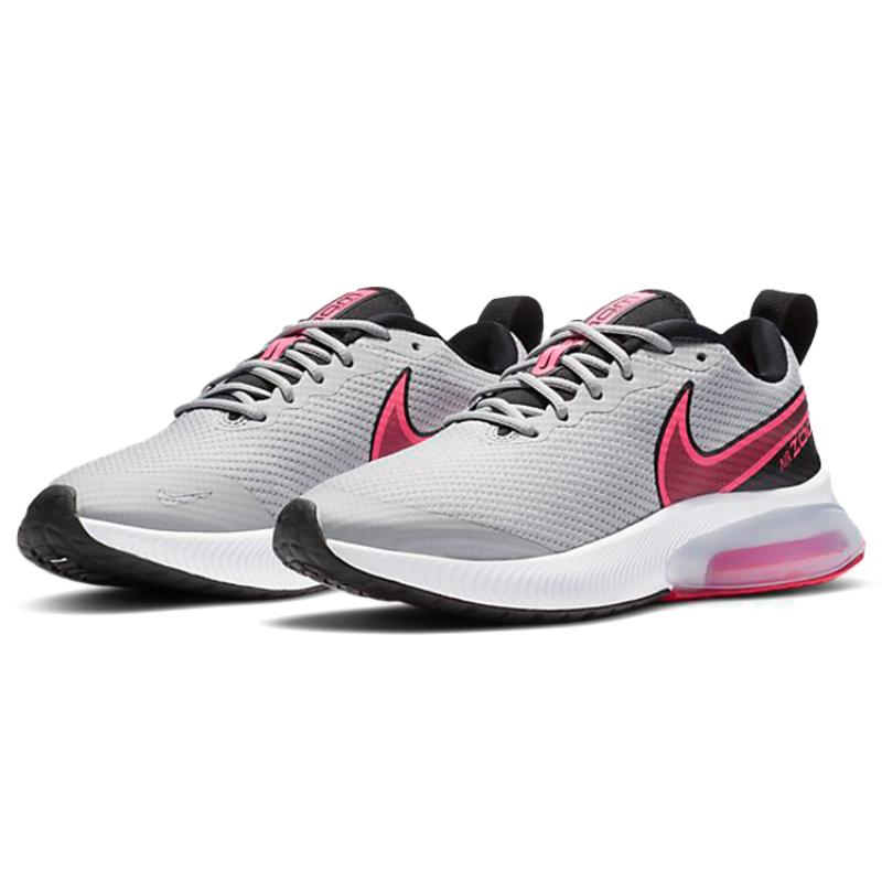 Nike Air Zoom Arcadia Abrasion Resistant Low top Kids' Running Shoes Gray Pink Sneakers CK0715-002