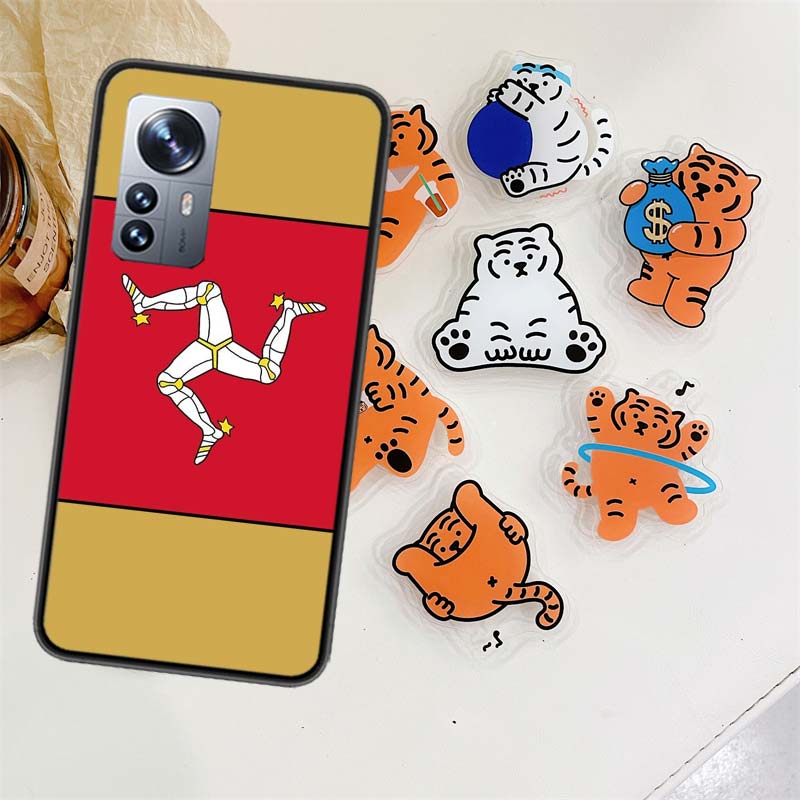 Isle of Man Coat of Arms Phone Case For Xiaomi Poco X7 X6 M8 M7 M6 M4 M3 X4 Pro F7 Ultra M5S Mi 14 14T 15 15T 12T 10T Pro 12S 12