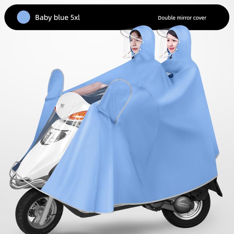 Electric Bike Raincoat Female Adult Outwear Long Full Body Rainproof Thickened Extra Large Battery Car Special Cycling Poncho