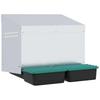 Chicken Nest Box 2 Compartments Wall Mounted Galvanized Steel