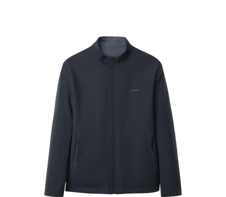 Double sided stand up collar jacket for spring and summer, crisp and smooth windproof jacket for men