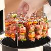 Air Fryer Skewer Stand Stainless Steel Vertical Grill Holder for Grilling Home Kitchen Kabobs Skewer Air Fryer Accessories for BBQ Lovers
