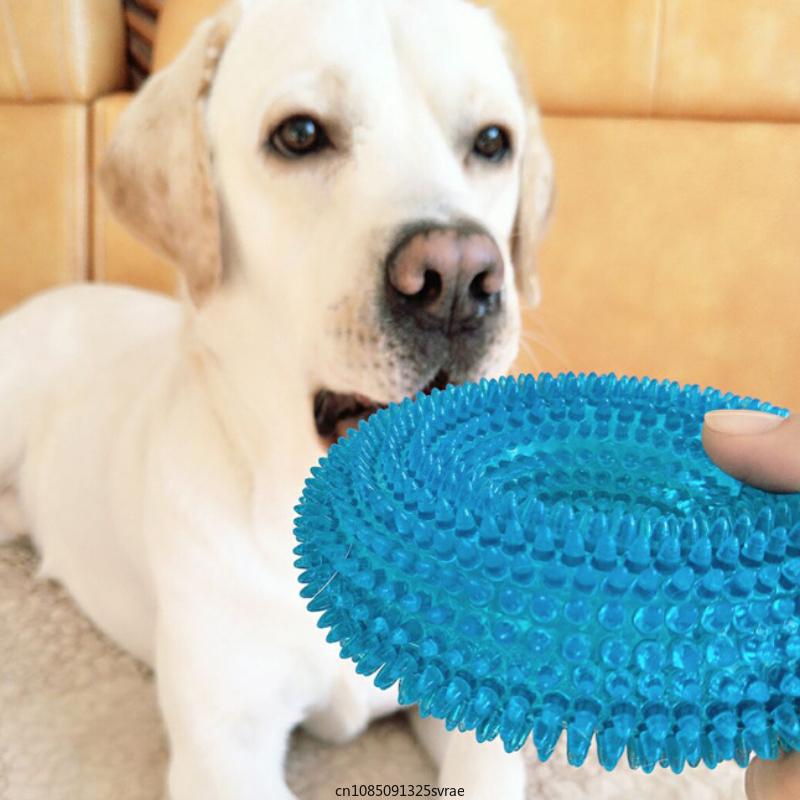 Pet Dog Toys Puppy Sounding Toy Molar Squeaky Tooth Cleaning Ring Durable Pet Dog Teeth Chewing Toy Dog Accessories