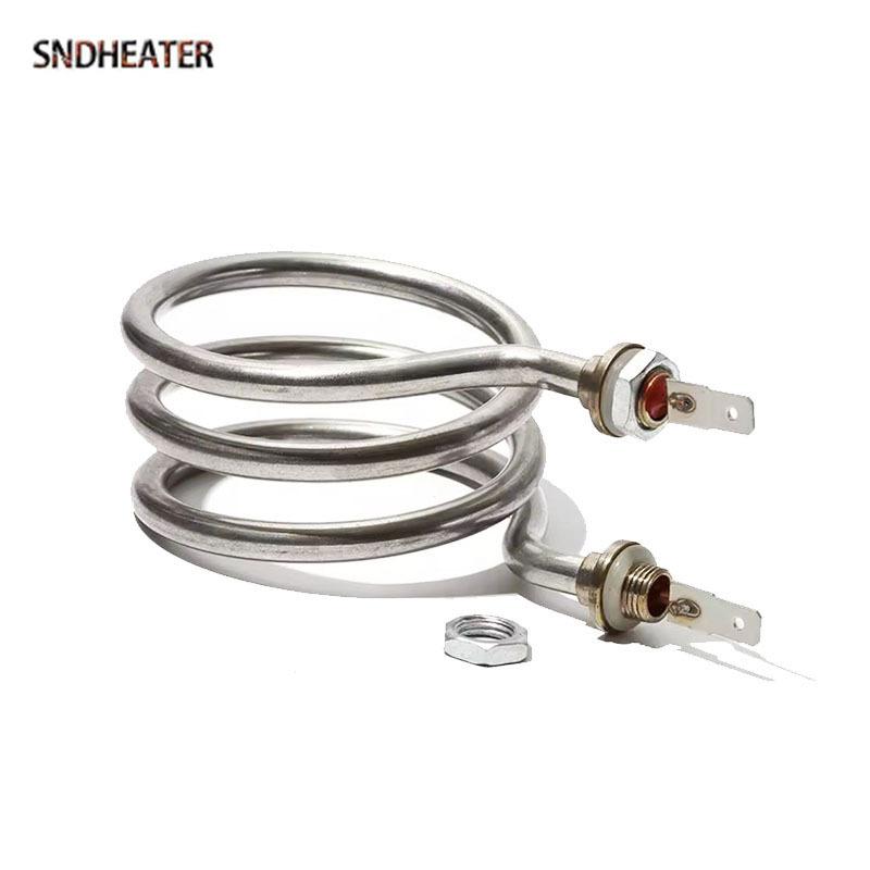 SNDHEATER Вододиспенсер Горизонтальный Спиральный Дистилляционный Нагреватель 220В 800Вт Электрический Бойлер Нагревательный Элемент Бака Резьба 10ММ 12ММ