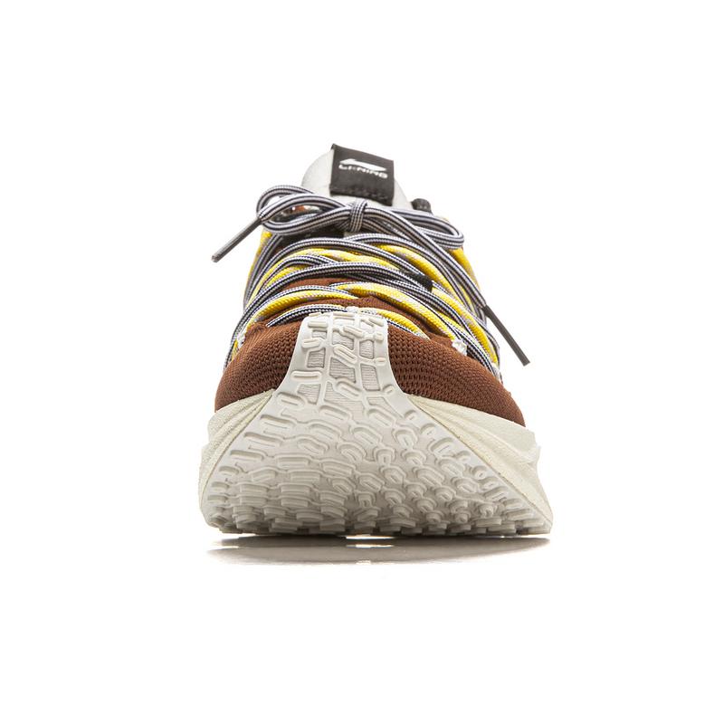 Li Ning Feidian Trail Series Модные Повседневные Дышащие Низкие Кроссовки Унисекс Каштаново-Коричневый Березово-Серый AZGV047-8