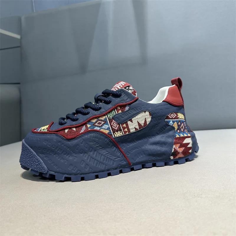 Весна Осень Новые Роскошные Мужские Кроссовки Высокая Толстая Подошва Повседневная Обувь Удобная и Дышащая Обувь для Бега и Спорта