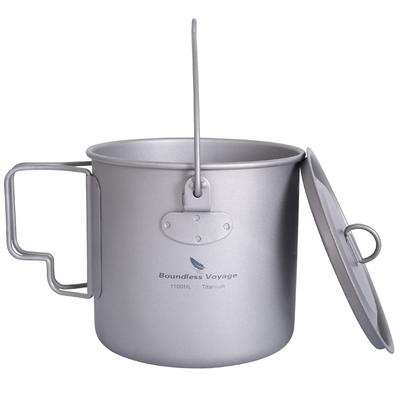 Титановая кружка Boundless Voyage, титановая плита, легкая, компактная, для хранения, портативная, складная, для одного, походное снаряжение для отдыха на природе