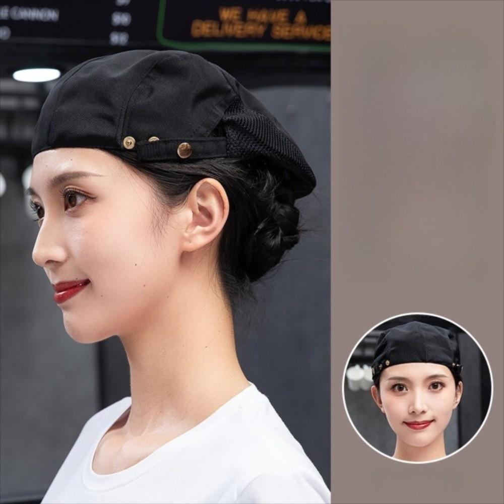 Breathable Service Cap Oil-resistant Mesh Hat Beret Hat  Restaurant BBQ Restaurant Kitchen