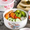 Ziyaoya Элегантный керамический набор мисок для хранения продуктов с розовым узором