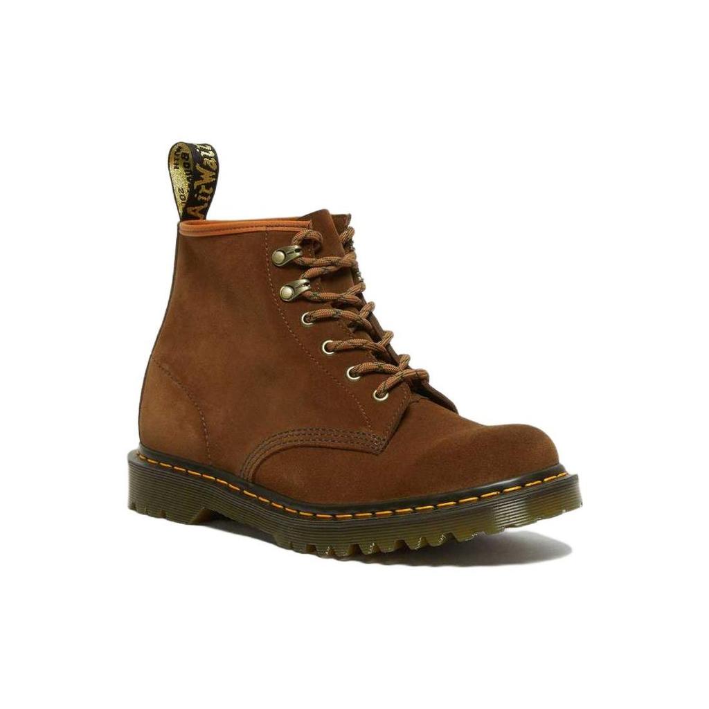 Dr. Martens 101 Кожа Мода Универсальные Короткие Ботинки Ботинки Унисекс Коричневый Желтый 27781220