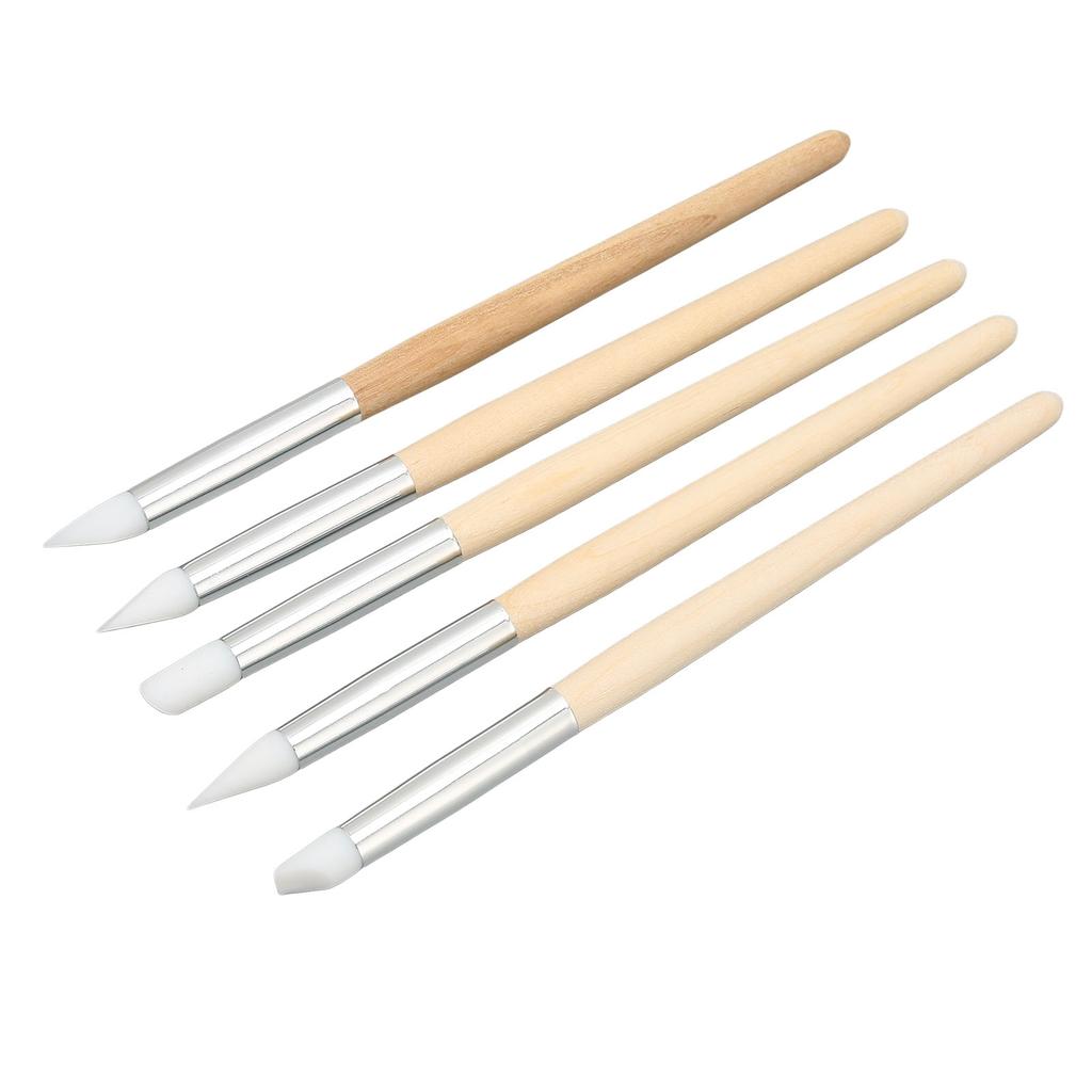 5pcs Watch Dial Cleaning Tool Multi Functional Silicone Scratch Brush Pen Set for Watch Repairers