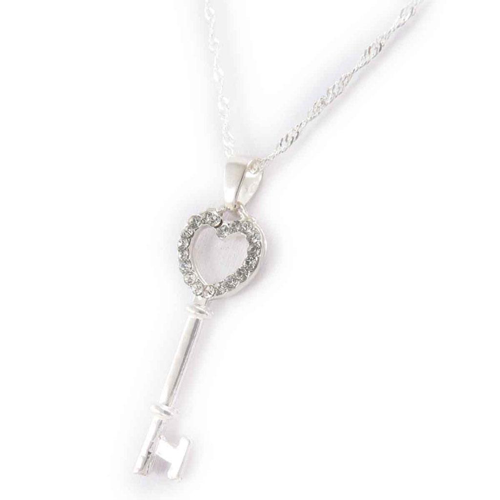 Les Trésors De Lily [J8498] — Дизайнерское серебряное колье «Ключ тайн».