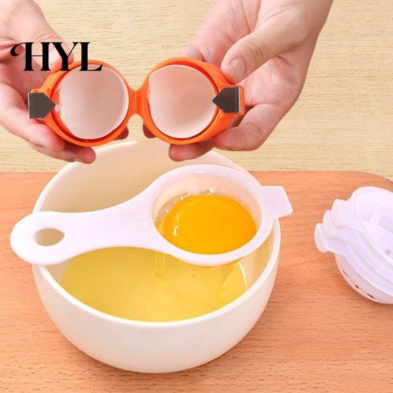 Egg Shell Opener 2Pcs Eggshell Tool Cracker Stainless Steel Peeler Portable Compact Cracking Handheld Separator for Eggs Cooking Baking Lightweight