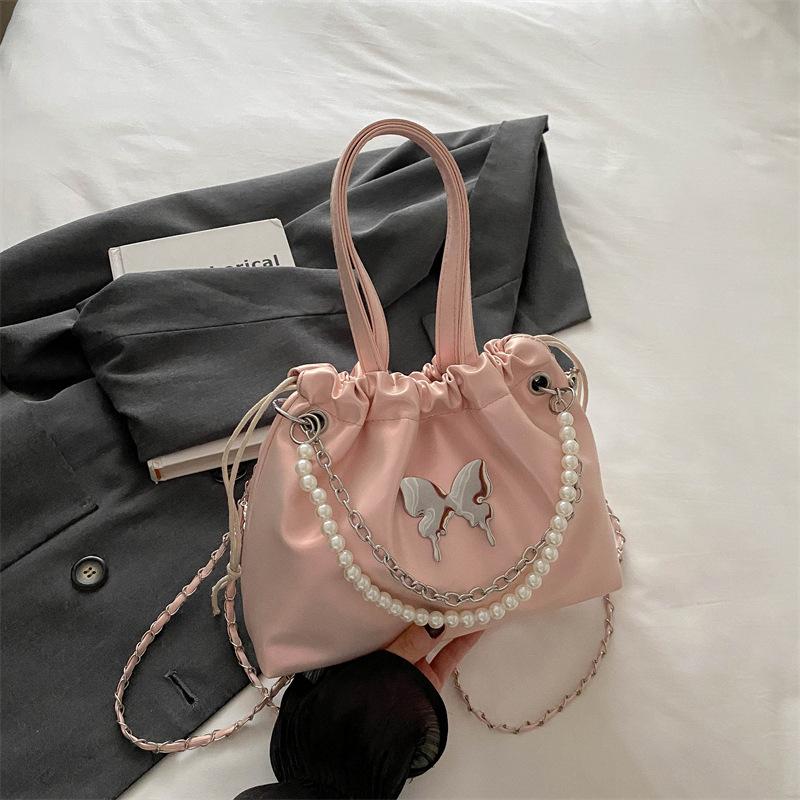 Сумка-ведро через плечо, простой и модный рюкзак большой вместимости для женщин на лето, новая модная повседневная сумка