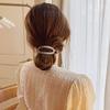 Fashion Accessories Oval Shape Hollow Hair Accessories Simple Hair Claw Resin Frosted Banana Clip