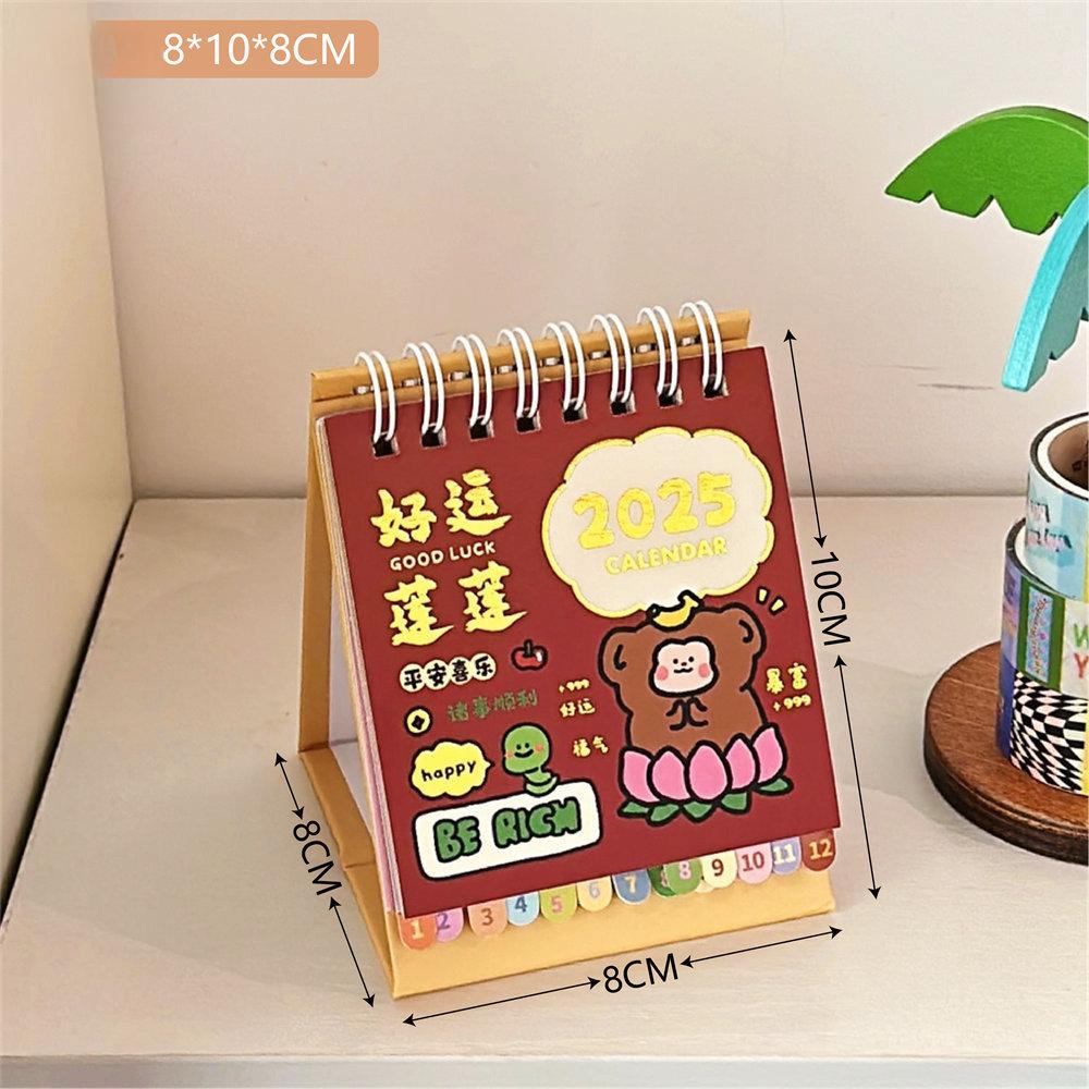 Мультфильм Настольный Календарь Девочка Настольный Календарь Украшение Студенческий План Перфокарточный Настольный Календарь