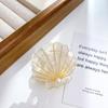 Versatile Acetate Hair Claw Clip With Elegant Shell Design And Pearls For Trendy Hairstyles