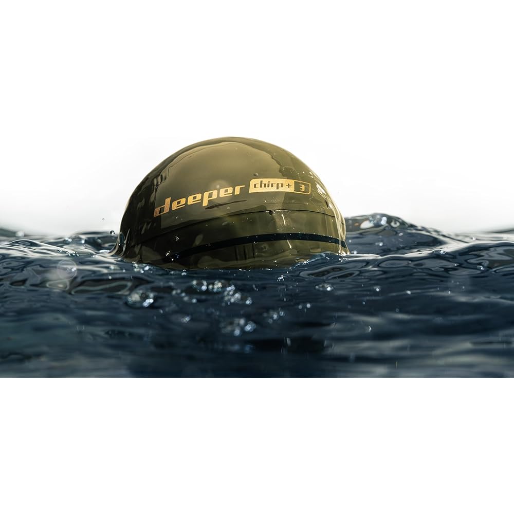 Deeper CHIRP+ 3 Wireless Smart Fish Finder with 3D Depth Mapping, Built-in GPS, CHIRP Technology, Fast Charging, Up to 15 Hours of Battery Life, Wi-Fi