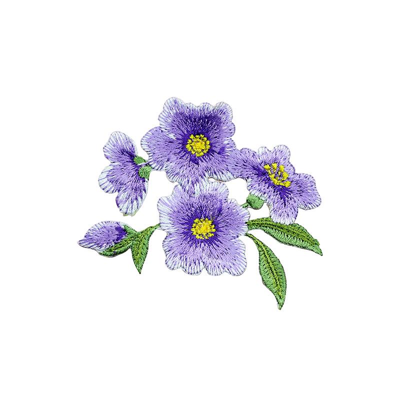 1 шт. DIY Одежда Джинсы Пальто Аксессуары Цветы Вишни Нашивки Аппликация Утюгом Цветочная Нашивка