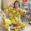 Winter Long Sleeved Pajama Set, Comfortable Flannel/coral Velvet Pajamas, Korean Version Cute Home Women's Clothing Set