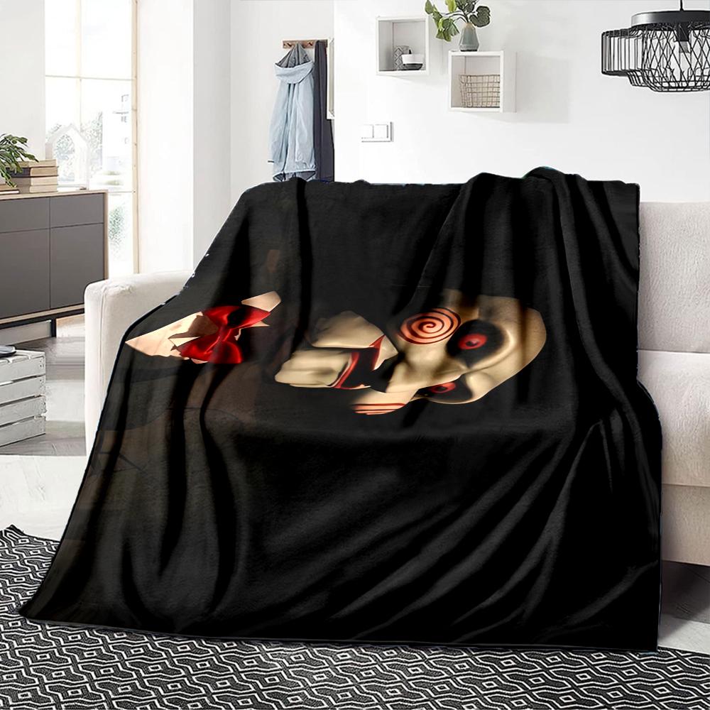 1Pc Horror Puppet Scene Blanket For Couch Bed Plush Cozy Fuzzy Blanket Super Soft Warm Blankets For Fall And Winter 0918141