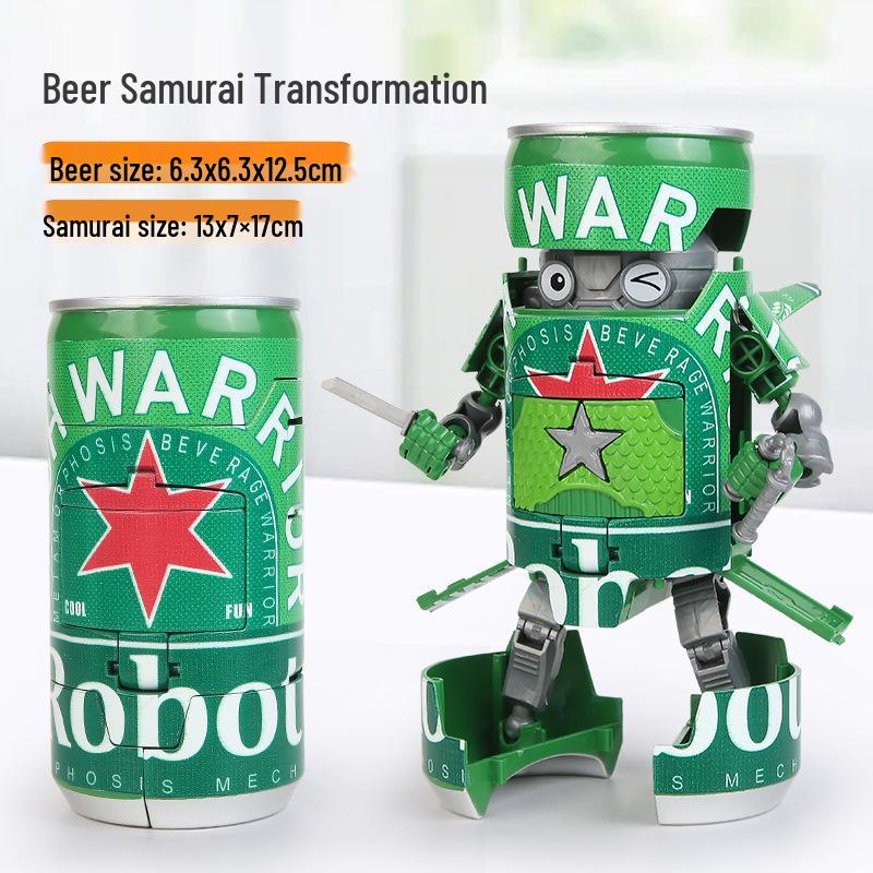 Transforming Internet Celebrity Cola Robot Mecha Toy for Kids