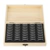With Adjustment Pad Coins Storage Box Adjustable Antioxidative Wooden Commemorative Coin Collection Case