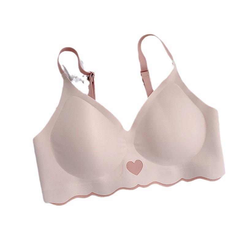 One-Piece Thin Latex Seamless Push-Up Bralette for Small Busts - Soft Support & Wireless